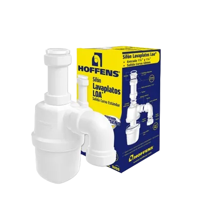 Sifón Loa de 1 1/4 y 1 1/2" Salida Curva Estándar Lavaplatos