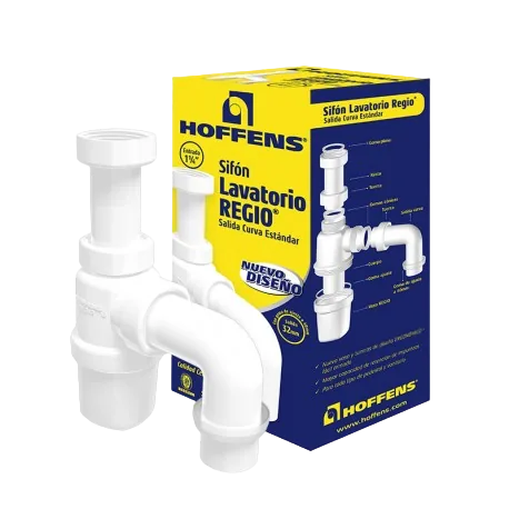 Sifón Regio 1 1/4" Salida Curva Estándar Lavatorio